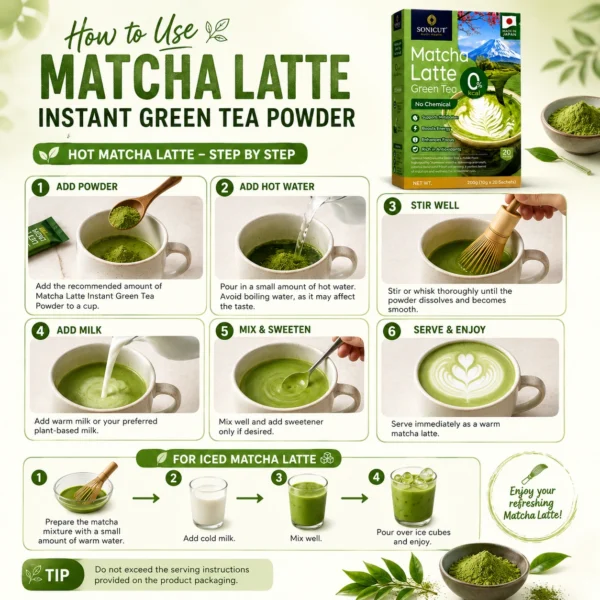 Matcha Latte Instant Green Tea Powder Matcha Latte Instant Green Tea Powder